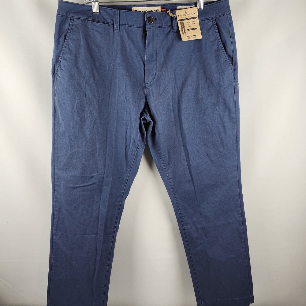 Tailor Vintage Pants Mens 38x30 Connecticut Originals Classic Vintage Indigo NWT - Picture 1 of 13